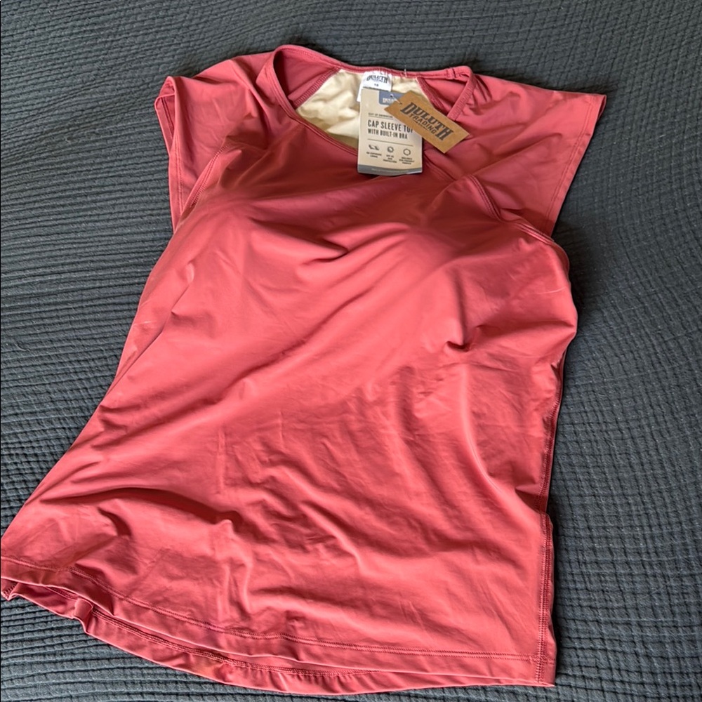 Deluth Trading Pink Fitted Cap Sleeve swimshirt